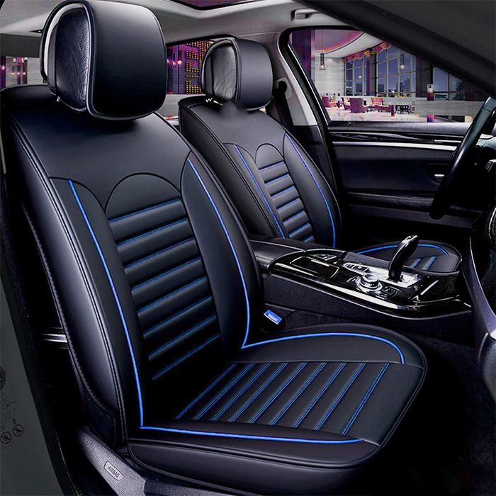 Black and blue car hotsell seat covers